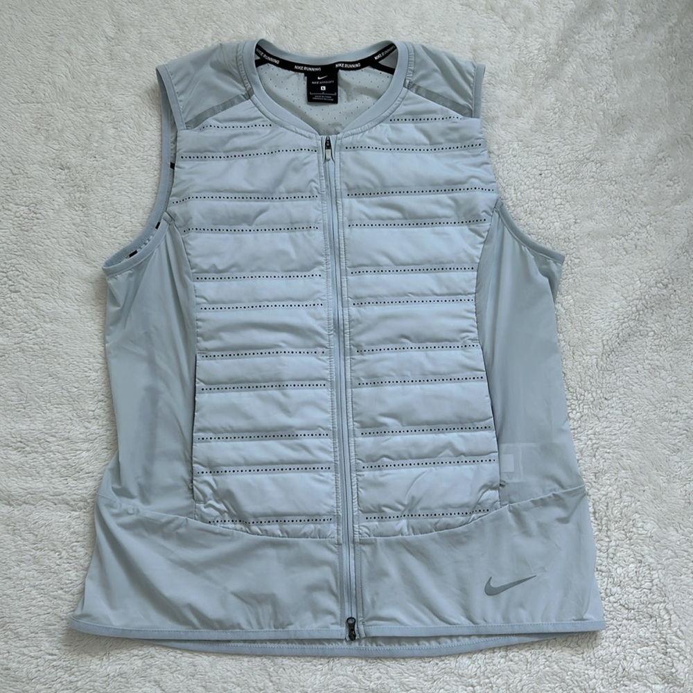 Nike Running Aeroloft Gray Running Vest L Large